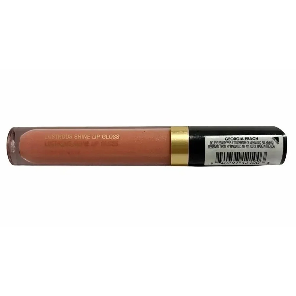 Believe Beauty Lustrous Shine Lip Gloss Shade Georgia Peach Full Size New